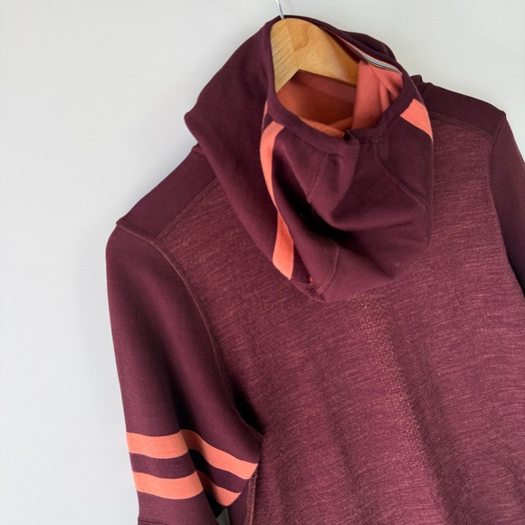 Smartwool Intraknit 250 Hoodie Womens L Maroon Excellent Merino Wool Pullover - Picture 3 of 10
